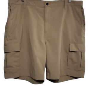 Chaps tan mens flat front shorts size 40 Summer
